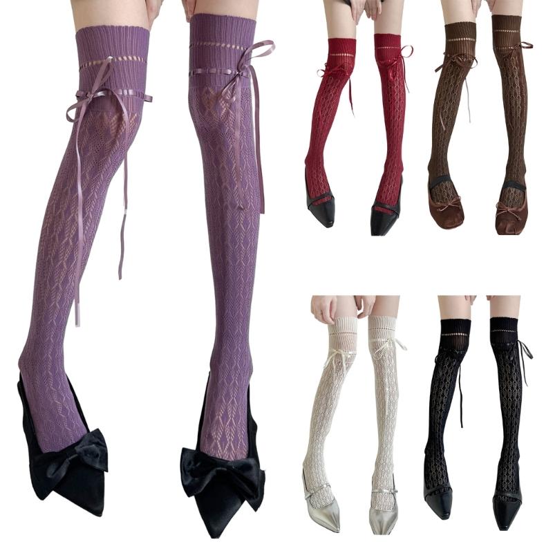 Women's Tights Thigh Highs Stockings Ballet Laced Up Over Knee Highs Socks Fishnet Stockings Hosiery Antis Skidding Socks