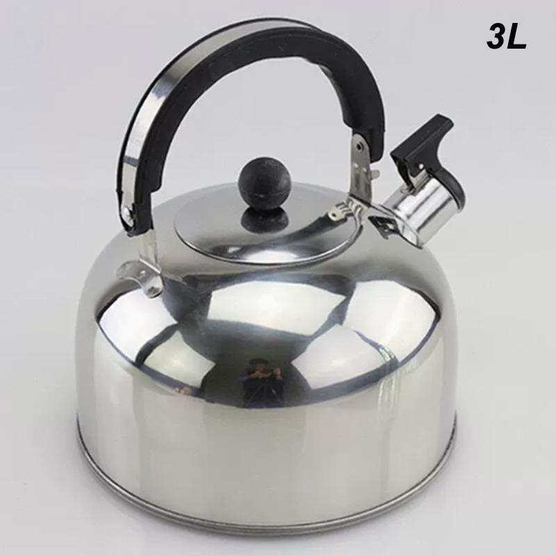 3л/4л/5л Чайник из нержавеющей стали со свистком, Кипятильник для воды, Эргономичная ручка, Походный котелок для индукционной плиты, Газовой плиты 3L