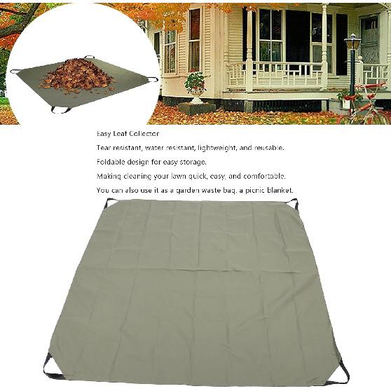 Leaf Collection Bag,Reusable Garden Yard Waste Bag,Oxford Cloth Foldable Leaf Collector Picnic Blanket with Handles,57x57 Inch