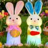 Cute Easter Bunny Light Up Glowing Rabbit Plush Toy for Christmas Holiday Party Gift Ideas Home Tabletop Decor