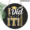 2D Flat Aluminum Graduation-themed Wall Hangings, Available In Various Sizes, Featuring A Black and Gold American Varsity Team Style Design, Making