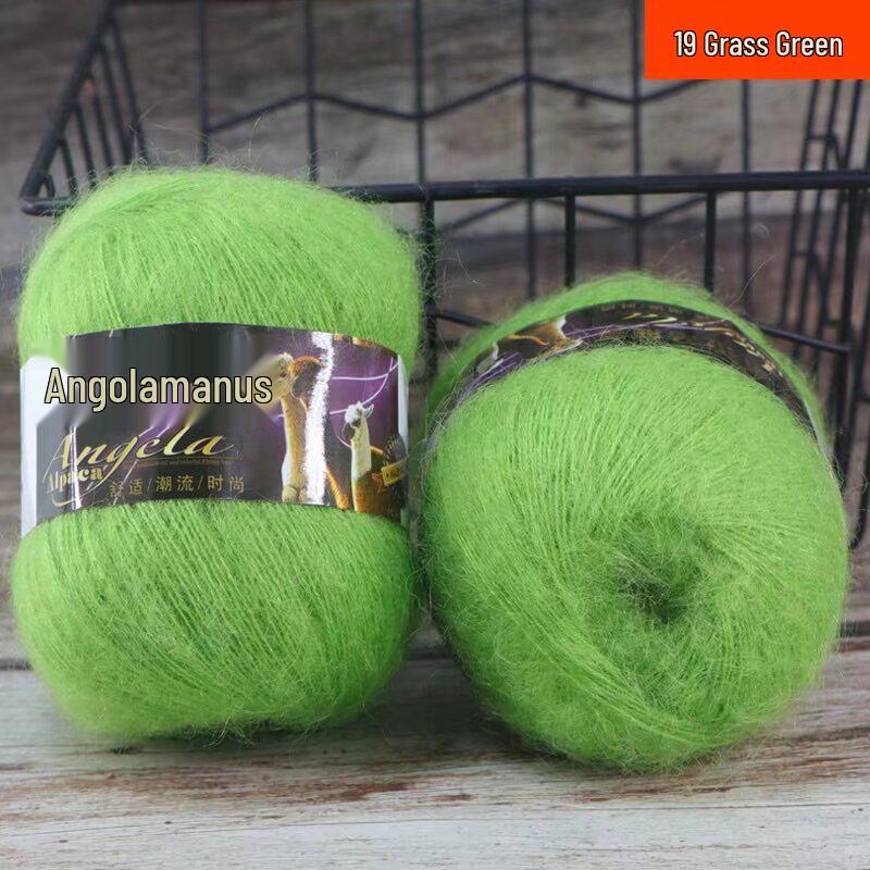 Silk Angora Mohair Fine Wool Yarn - 42g for Crochet Shawls, Scarves, Neck Warmers, and Sweaters.