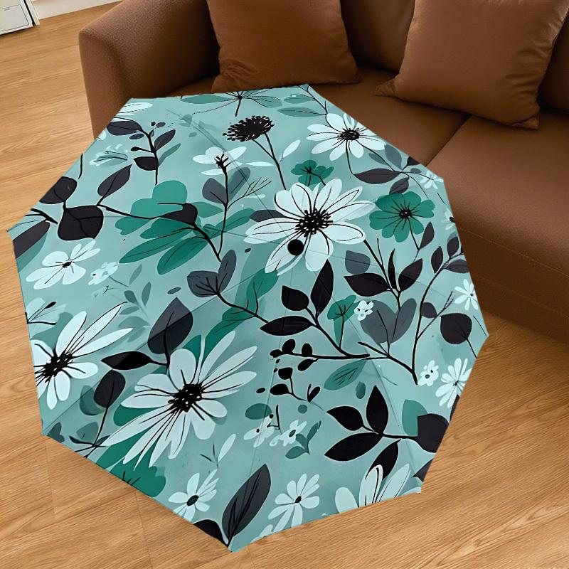 1PC Floral Pattern Flowers Umbrella-8-Rib Reinforced, Automatic Open, Lightweight & Durable, Fashion Accessory for Outdoor, J0357