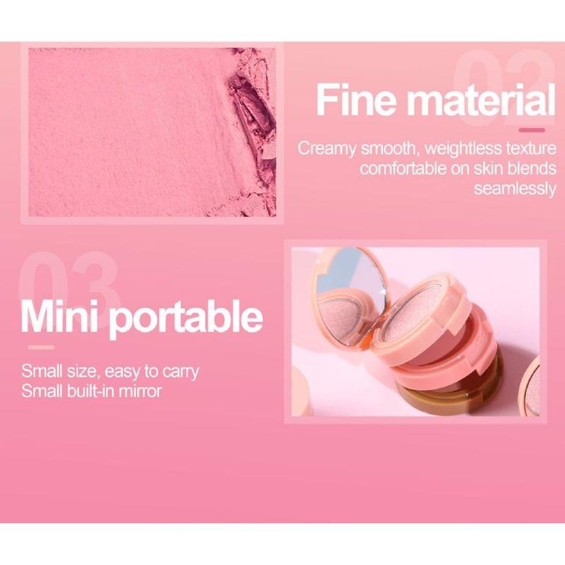 HANDAIYAN - 3 In 1 Highlight Blush Contour Palette - 3 Types