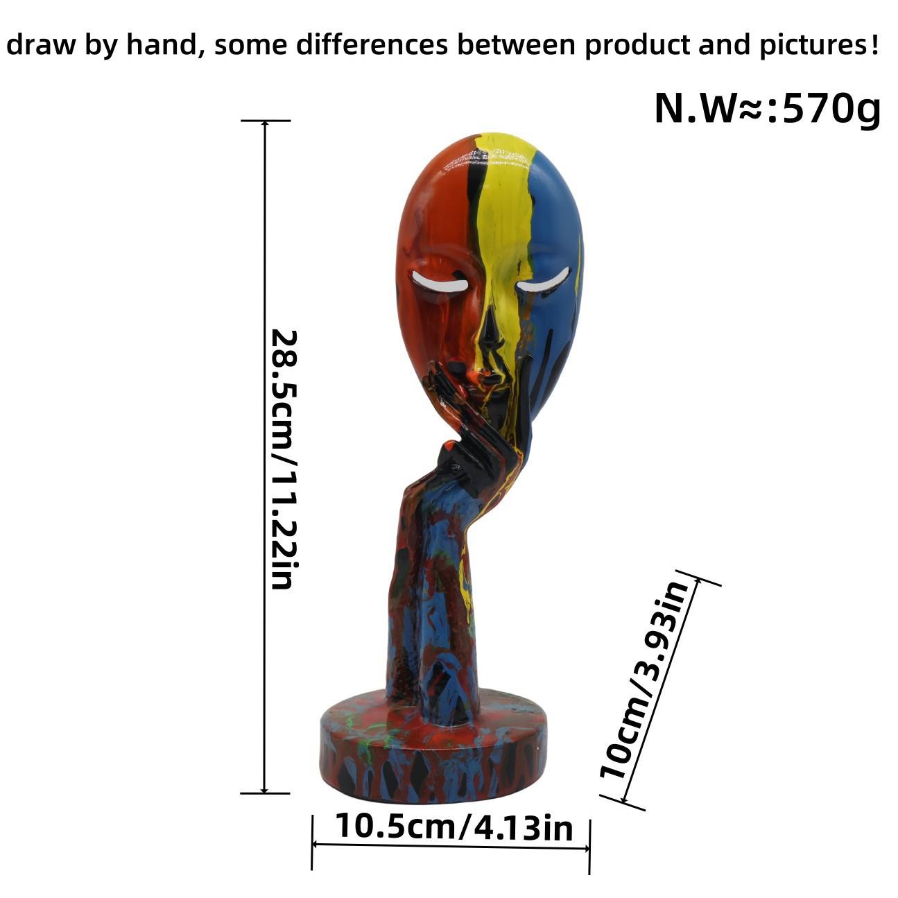 

Camouflage Modern Creative Painting Abstract Mask Decoration Home Wine Cabinet Office Decoration Desktop Decoration Handicrafts