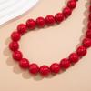 Gothic Acrylic Ball Bead Chain Necklace Women's Y2K Korean Clavicle Party Jewelry Accessories