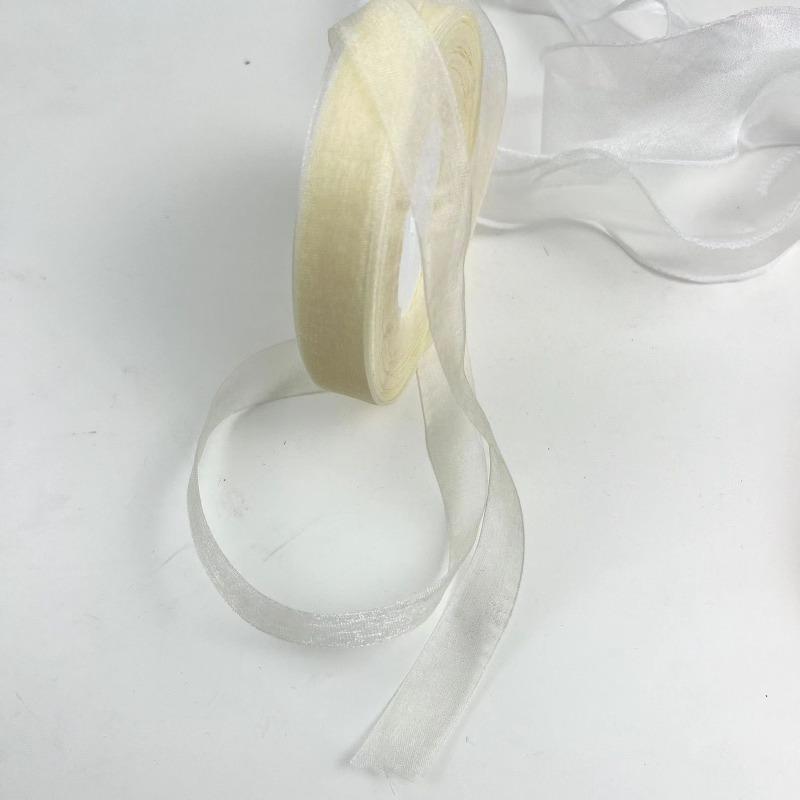 10 yards Rotolo di nastro di organza di colore pieno con bordo ondulato a coda di pesce per bouquet di fiori, regali, confezioni, decorazioni per feste di nozze