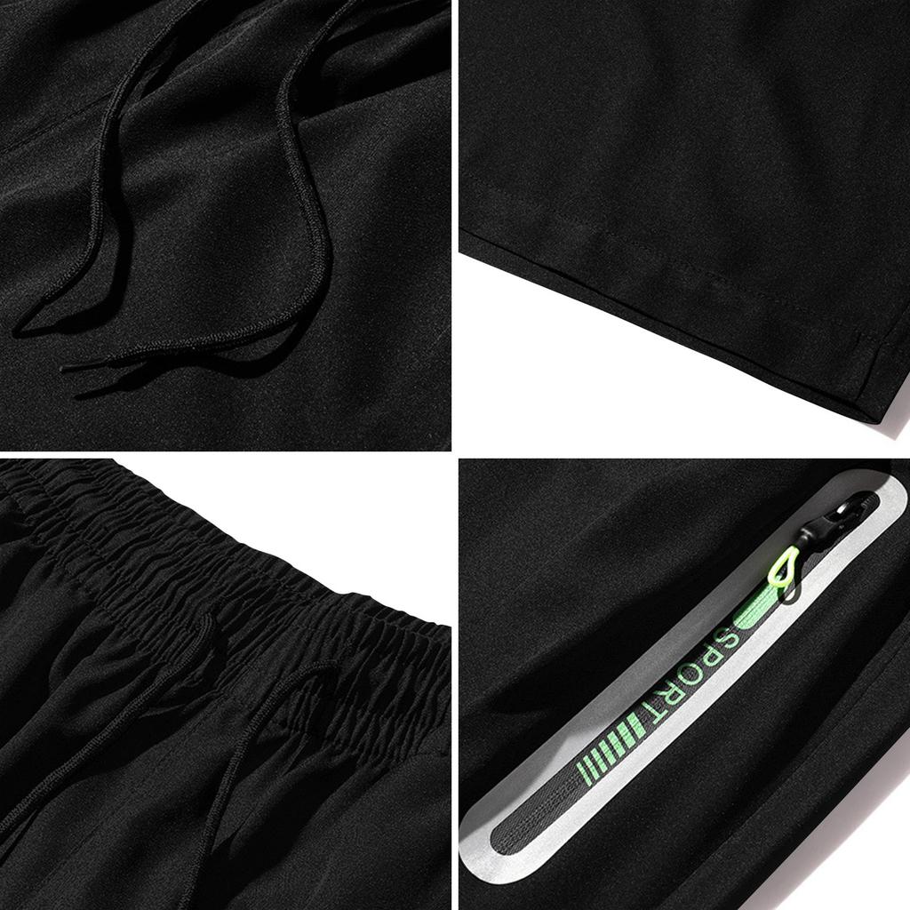 Men's Lightweight Breathable Quick Dry Shorts Loose Fit Elastic Waist Five Inch Length Straight Leg Casual Sportswear