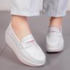 Fashion Women Platform Wedges Casual Shoes Loafers Soft Nurse Work Shoes Breathable Comfortable Non-slip White Nursing Chaussure Femme