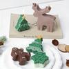 A Top quality 3Pcs Christmas Tree + Elk + Smiling Gingerbread Man Silicone Mold Set Design Suitable for DIY Candles Soap Plaster