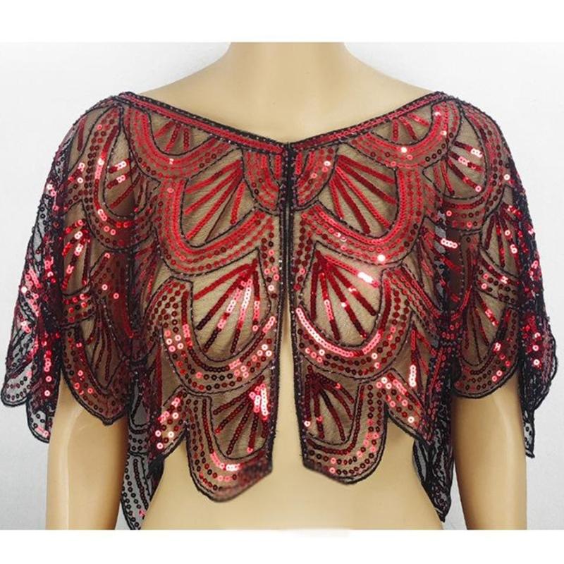 Sequins Lace Shawls Palaces Styles Women Shawls Sunscreen Hollows Out Cloak Tippet for Travel and Shopping