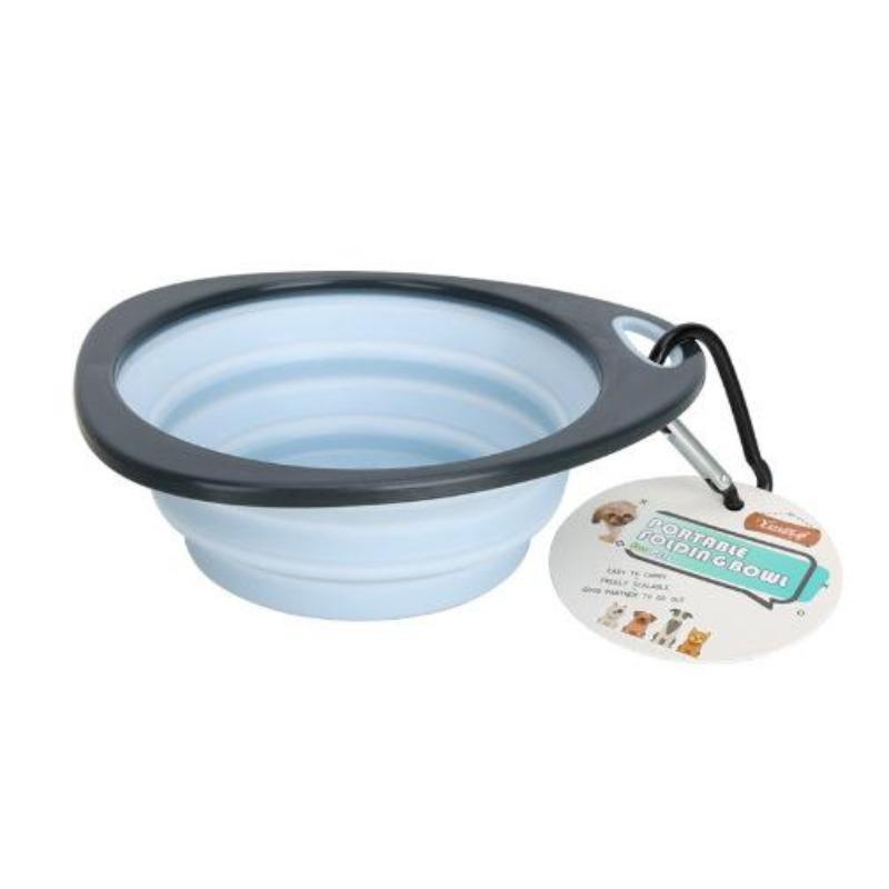Histotree Portable Foldable Silicone Pet Bowl For Cats And Dogs Outdoor Travel Collapsible Water Feeder With Carrying Handle