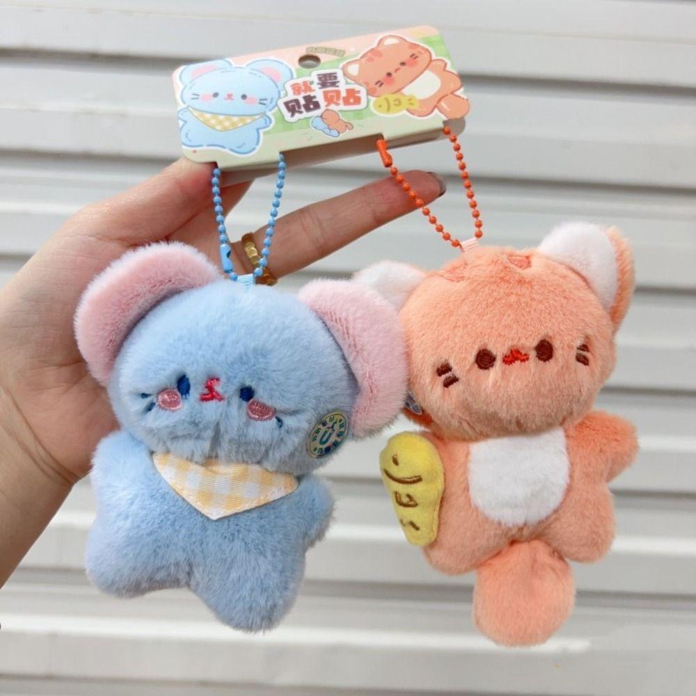 Hanging Ornament Couple Keyring Gifts Panda Cat Stuffed Pendant  Backpack Pendant