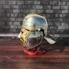 Roman Knight Spartan Battle Helmet – Wearable Steel SCA LARP Costume with Stand