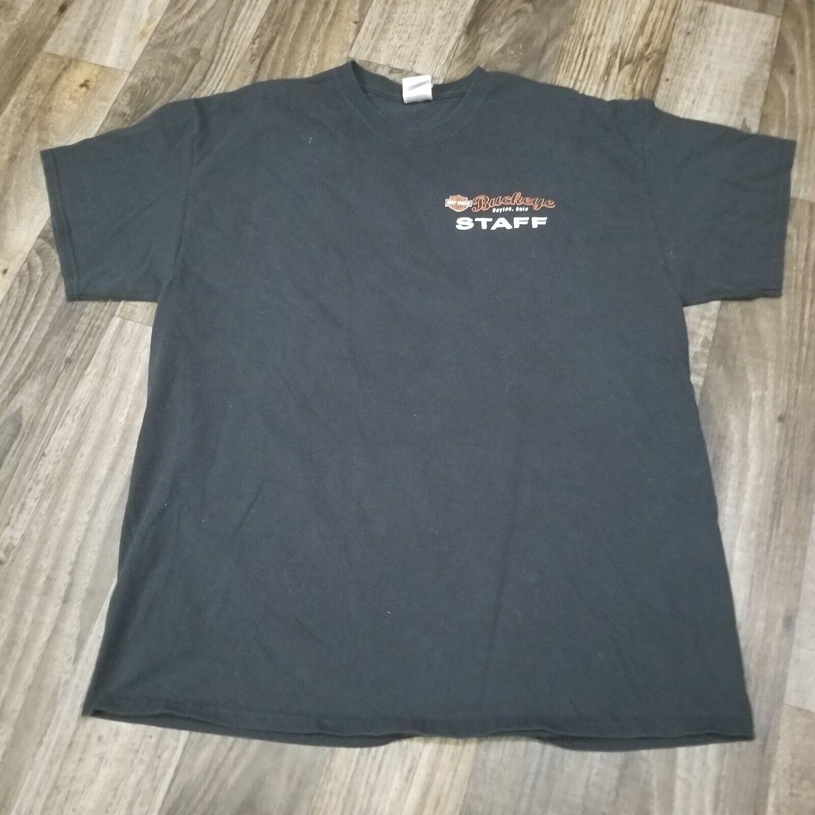 Harley Davidson Black Shirt Backroads Summer Jam Staff Shirt Concert Motorcycle Unisex T-Shirt S