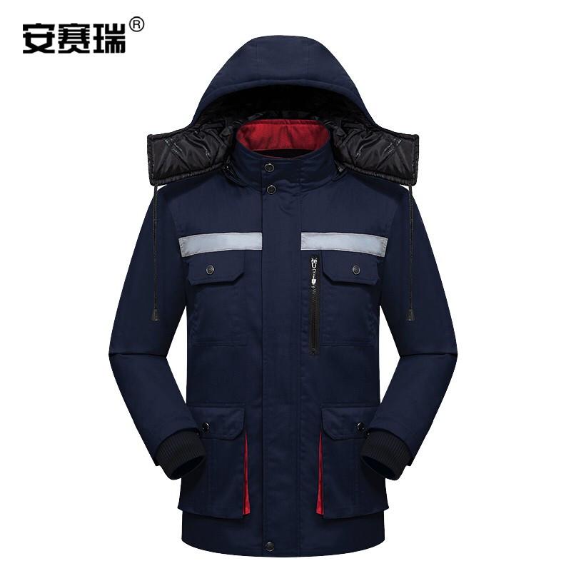 Ancserui Winter Thickened Work Jacket with Detachable Liner 3XL