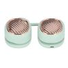 Neck Fan 5 Speed 720 Degree Adjustable USB Charging Retractable Hose Hands Free Portable Fan for Running Cycling Green