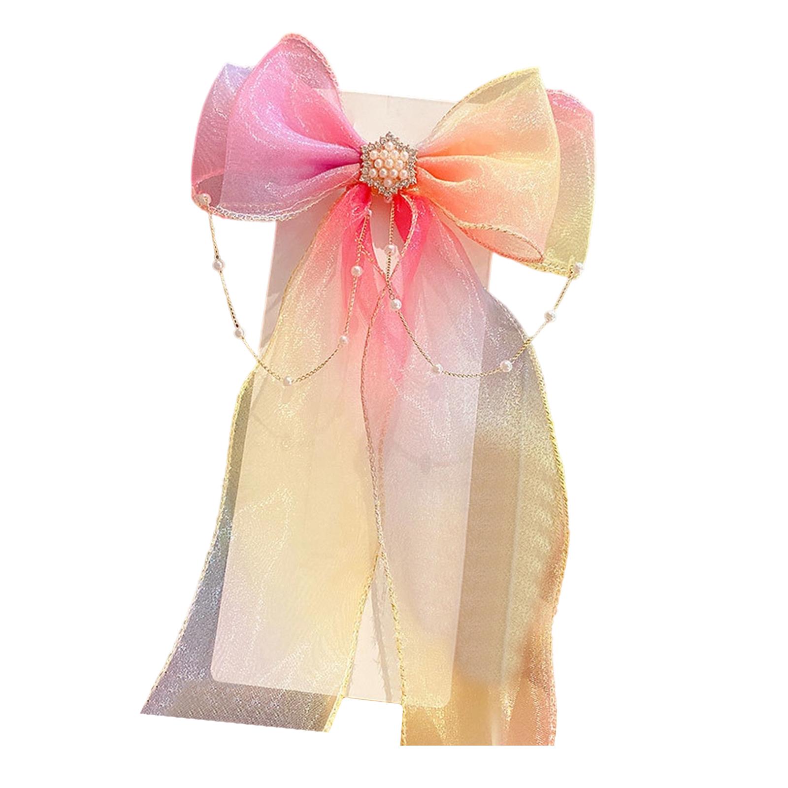 

Women Hair Bows Barrette Hair Clip 2000s Trend Side Clip Fashionable Elegant Sweet Bowknot Photo Props E
