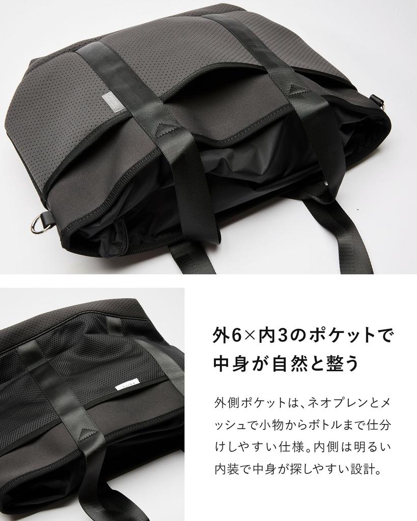 Edita Tote Bag for Men and Women, Large Capacity, Lightweight, A4 Size, Crossbody, Multiple Pockets, Full Exterior Pocket, 2-Way, Washable, Edt-055,