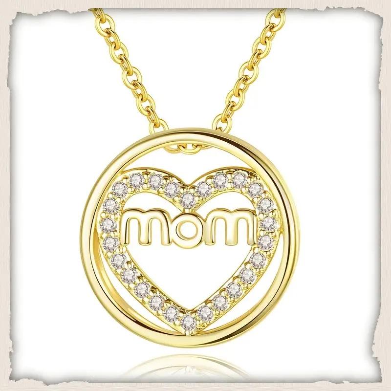 Cao Shi's Heart Zircon Necklace for Mothers - Perfect Mother's Day Gift