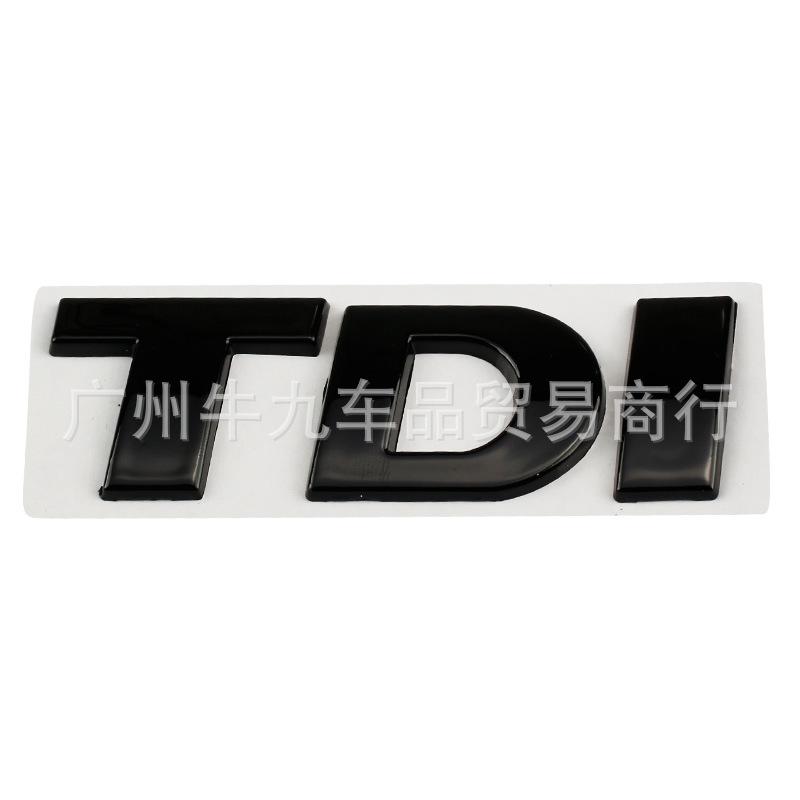 Suitable for TDI Car Stickers, Three-dimensional Letters, Car Logo, Metal Side Logo, Tail Logo, Displacement Logo, Car Modification Logo