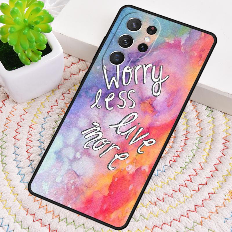 Quotes Texture TPU Phone Case For Samsung Galaxy Note 10 Pro S26 S25 S24 S23 S22 Ultra Plus S21 FE S20 Shockproof Cover