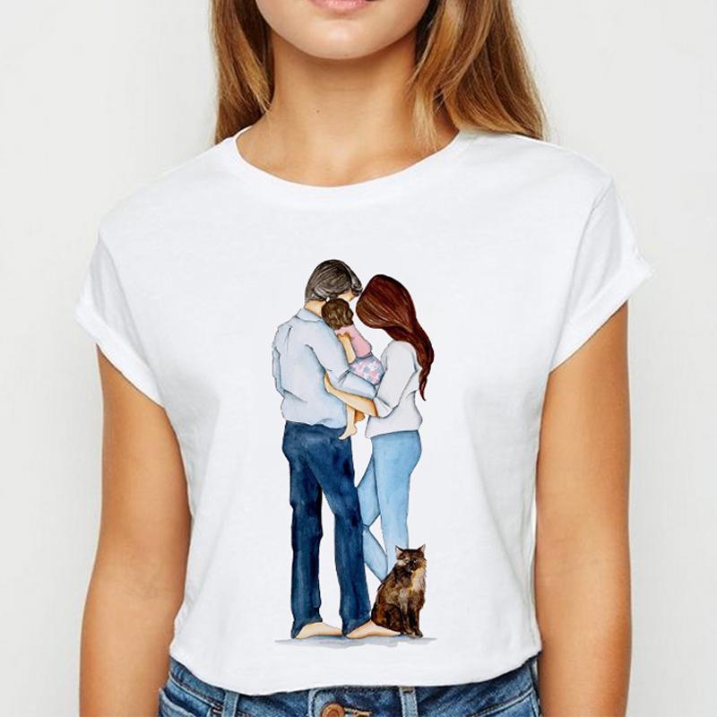 T-Shirts Women 90S Casual Ladies Cute Girls Fashion Clothes Graphic Tshirt Top Elegant Lady Print Leisure Female Tee T-Shirt