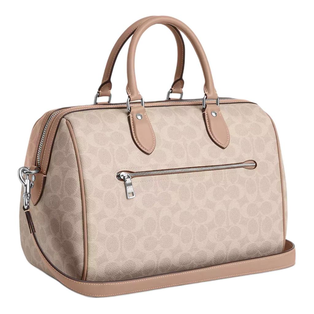 COACH Rowan Coated Canvas Crossbody One Shoulder Handbag Large Women's Sand CV959-SVPWH