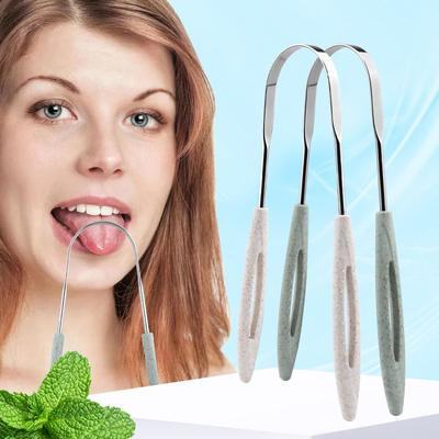 Raspador de Língua Limpador de Metal Premium 1 Peça Para Adultos, Raspadores de Língua Escovas de Aço Inoxidável Portáteis Para Remover o Mau Hálito