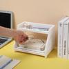 Double-Layer Cat Claw Desktop Storage Rack: Organize Stationery, Cosmetics & More