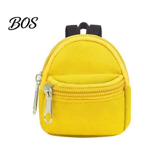 Keychain Accessory Mini Backpack Coin Purse, Scratch Resistant Zippered Compartment Bag, Waterproof Oxford Cloth Earphone Case Holder