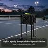 Ball Basket Waterproof Foldable Tennis Cart with Wheels Space-Saving