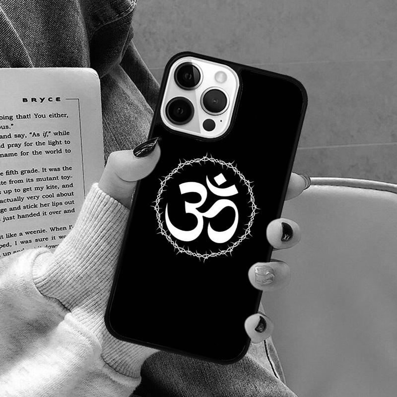 Aum Om Yoga Symbol Hindu Fitness Gym Phone Case for iPhone 17 Air 16 16e 15 Plus for Apple 13 11 12 14 Pro Max Cover