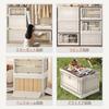 Storage Box Foldable Large Capacity Lid Caster Container Clothes Toys Bedding Documents Books Manga Case Costume Outdoor Mozawa Closet Camping Spaces