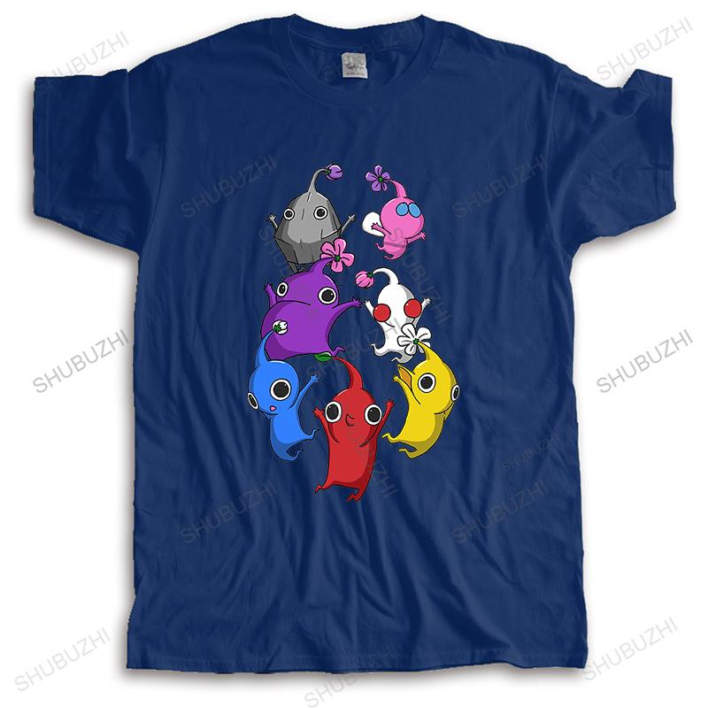 Men Summer Brand Tshirt Cotton streetwear cool tshirts Jumping Pikmin Unisex Fashion Unisex crew neck Teeshirt short sleeve