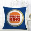 Burger King Cushion Cover Comfort Daily Washable Linen Soft  for Sofa Bed Home Room Decor