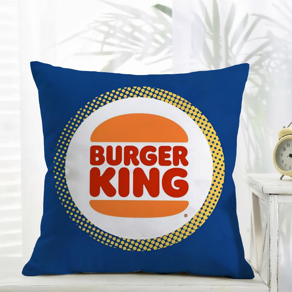 Burger King Cushion Cover Comfort Daily Washable Linen Soft  for Sofa Bed Home Room Decor
