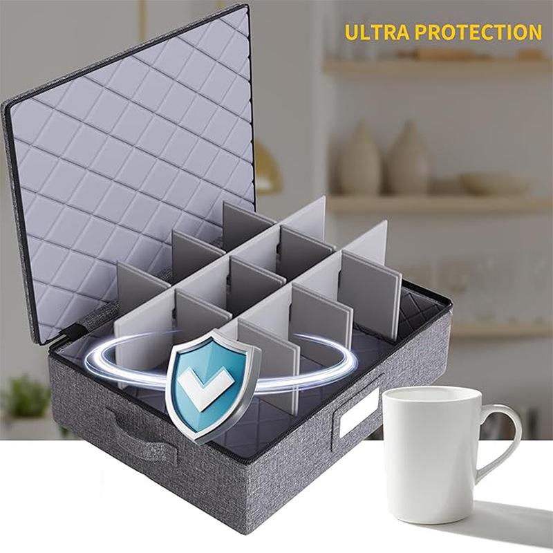 Cationic 5-Piece Bowl & Dish Storage Set with Round Zippered Lids
