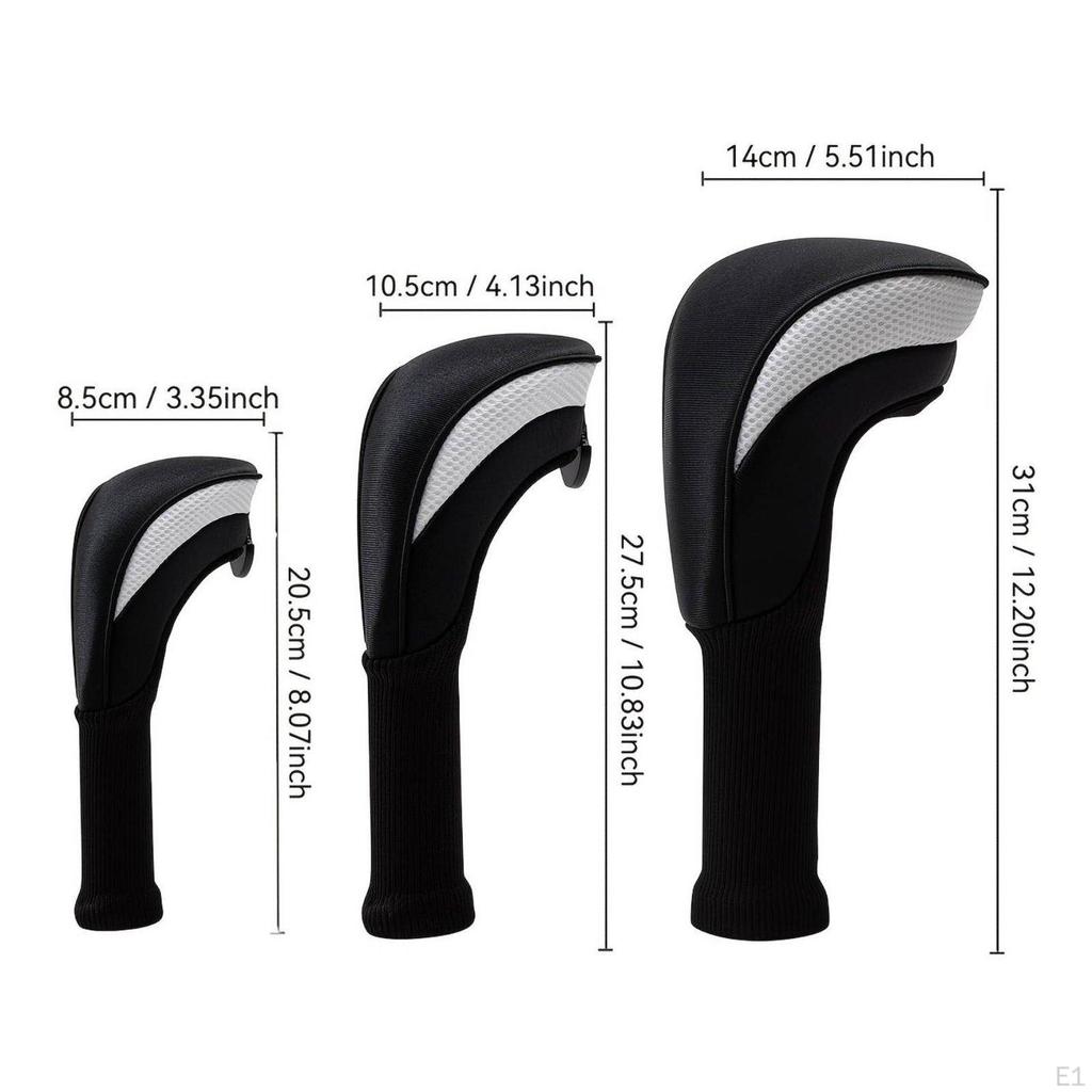 4 Pieces Golf Wood Cover Guarding LongRange Headcover Padded Driver for Golfers