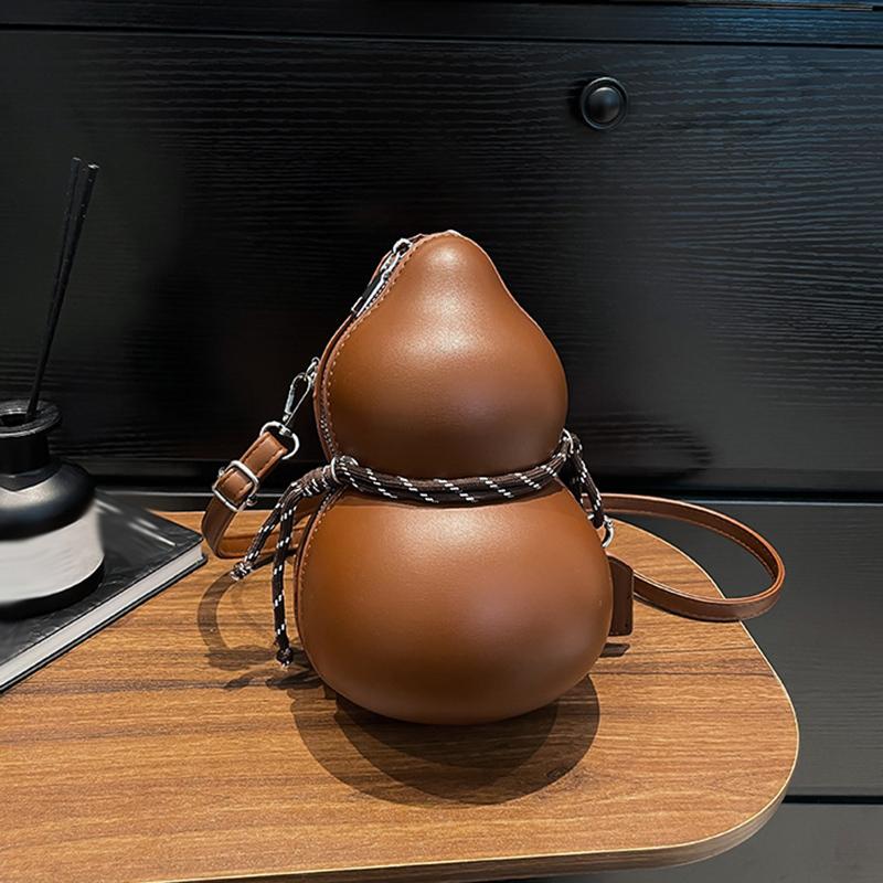 

Женская сумка-тыква Модный тренд Нишевый дизайн Простая Особой формы Индивидуальность Простая На плечо Сумка-мессенджер