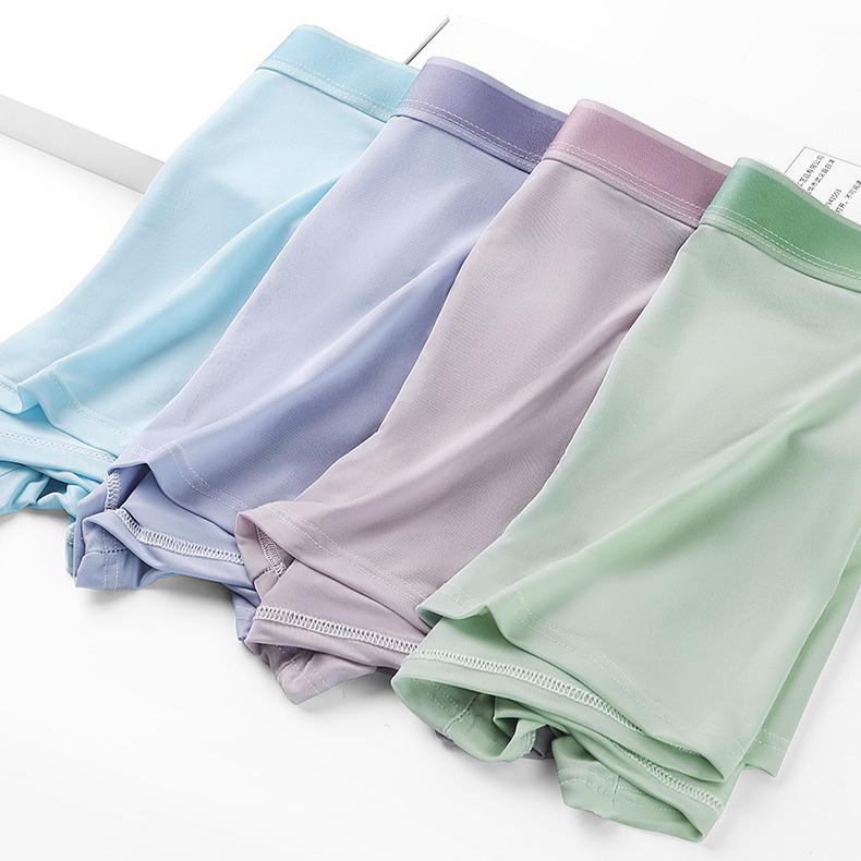 4pcs Ice Silk Underwear for Men Air-conditioned Summer Underwear for Men Boxer Brief