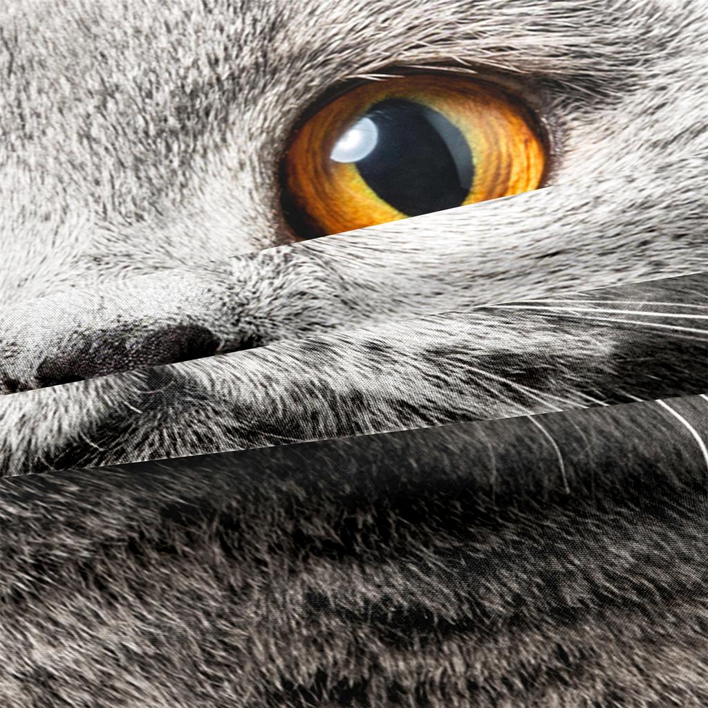 Cartoon Pet Cat/Dog/Zebra/Duvet Cover Set Animal Theme Bedding Set Queen Soft Comforter Cover For Kids Microfiber Bedclothes 3D