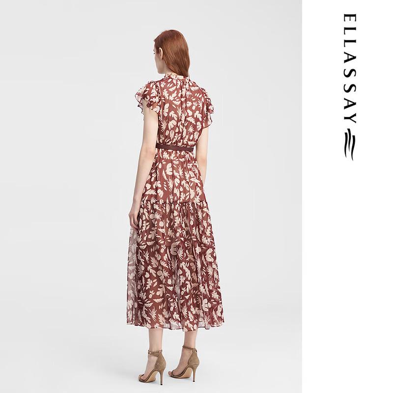 ELLASSAY Women's French Floral Print Midi Dress