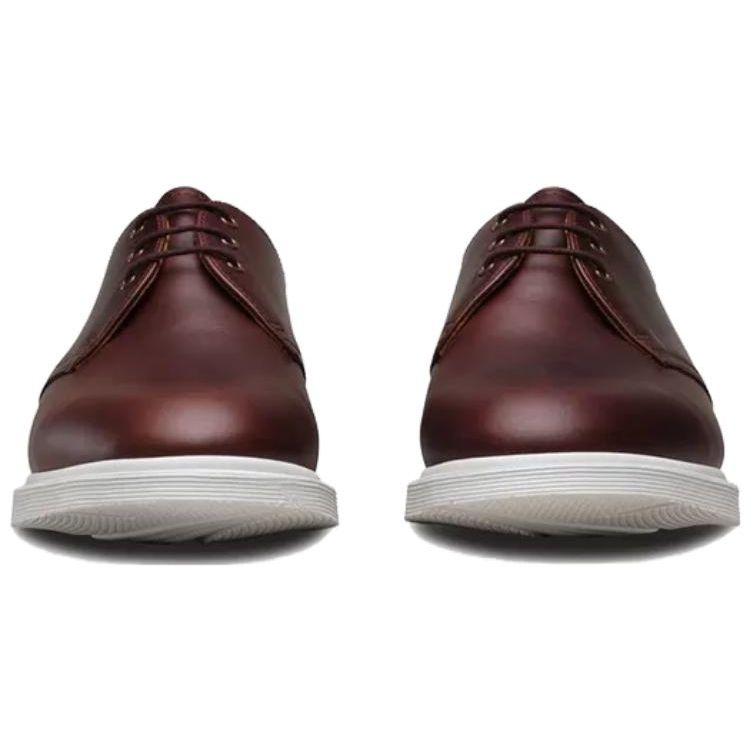 Dr. Martens Leather Lace-Up Round-Toe Casual Shoes Men Shoes Red Brown 21098211
