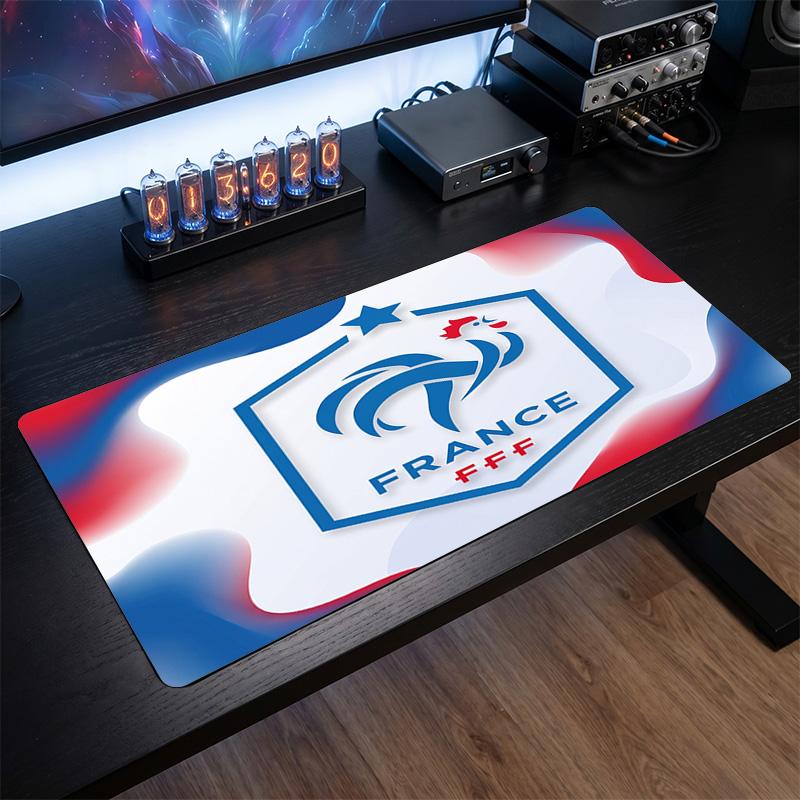 Tappetino Mouse Scudo Calcio Francia, Tappetino da Scrivania Esteso in Gomma Antiscivolo per Gaming Ufficio Laptop Regalo per Fan