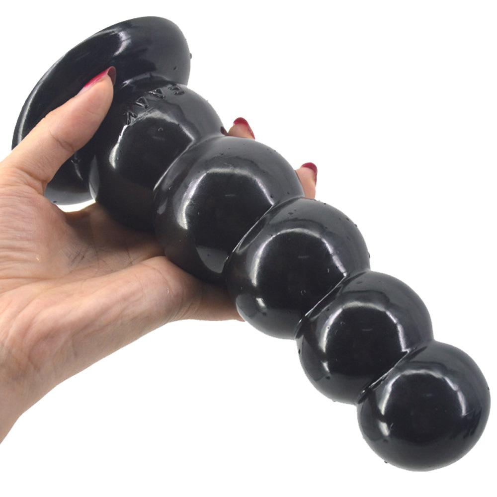 Set de Plug Anal de 5 Bolas - Entrenador de Estiramiento para Hombres y Mujeres - Diseño Hueco con Base de Succión - Juguetes Sexuales para Adultos de Principiante a Avanzado