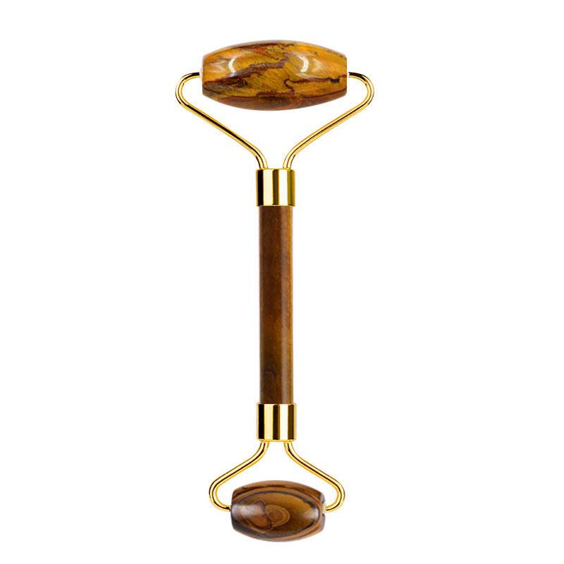 Tiger Eye Stone Gua Sha Jade Sleep Eyes Mask Roller Massager For Face Natural Stone Face Body Jade GuaSha Scraper Massage Tools