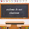 82Ft Black Brights Classroom Bulletin Board Border 72Pcs Colorful Chalkboard Border Trim Stickers for Back to School Office Decor