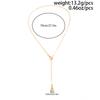 Simple Water Drop Pendant Necklace for Women 2025 Trendy Long Thin Chain Necklace Aesthetic Y2K Irregular Geometric Jewelry Gift
