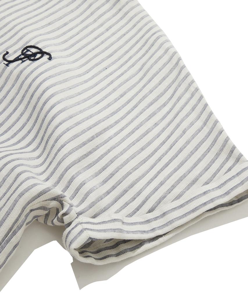 PENFIELD Roll-Up Striped Linen Shirt Blue_Fs2Wr25F